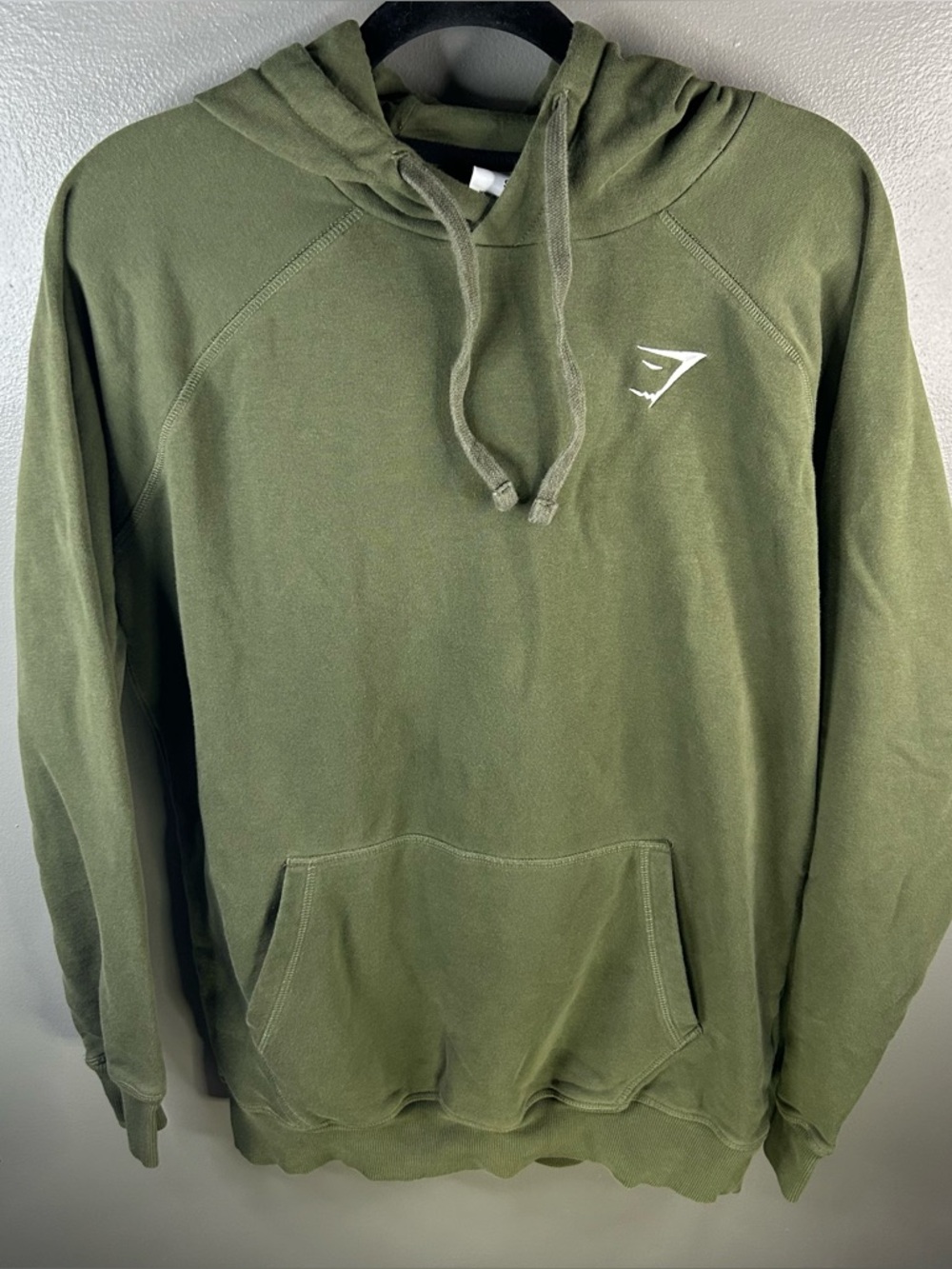 Gymshark Olive Green Gym Workout Sweatshirt Hoodie Size Small